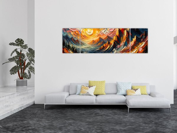 Obraz - Hory zalité sluncem (170x50 cm)