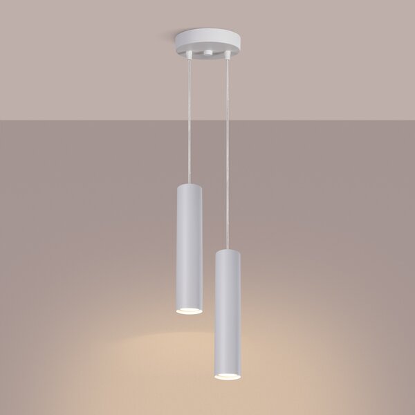 Sollux Lighting Závěsná lampa LAGOS 2P bílá