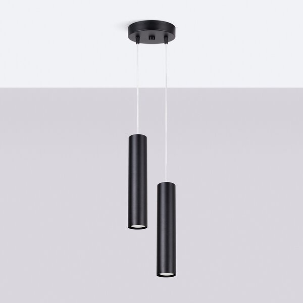 Sollux Lighting Závěsná lampa LAGOS 2P černá