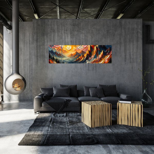 Obraz - Hory zalité sluncem (170x50 cm)