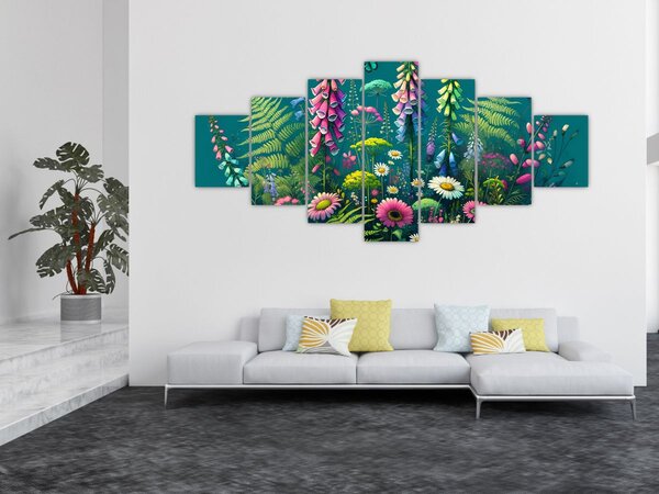 Obraz - Luční kvítí (210x100 cm)
