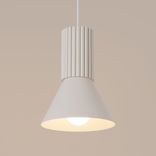 Sollux Lighting Závěsná lampa ESTRIA 1 béžová