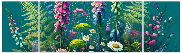Obraz - Luční kvítí (170x50 cm)