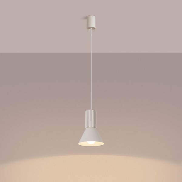 Sollux Lighting Závěsná lampa ESTRIA 1 béžová