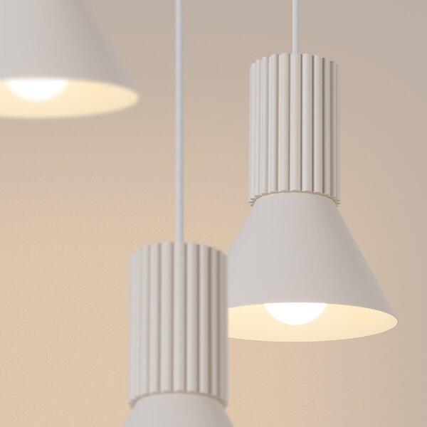Sollux Lighting Závěsná lampa ESTRIA 3P béžová