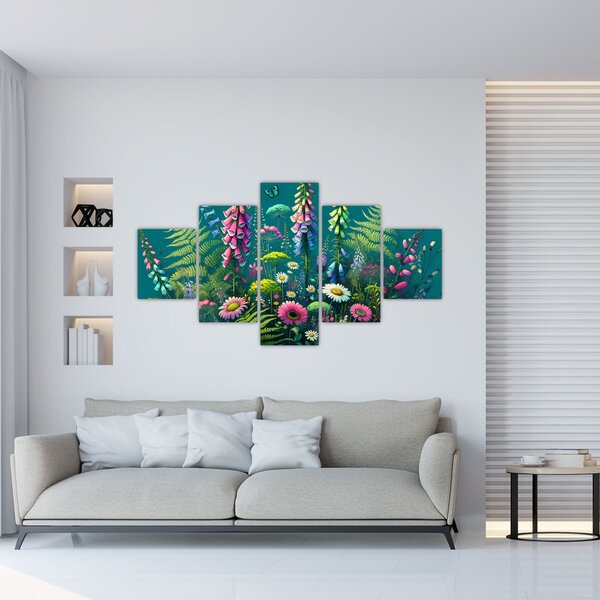 Obraz - Luční kvítí (125x70 cm)