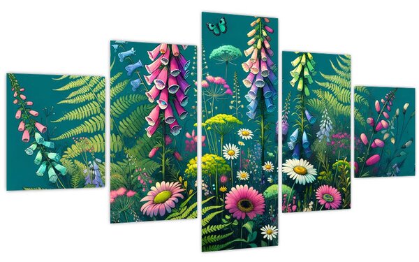 Obraz - Luční kvítí (125x70 cm)