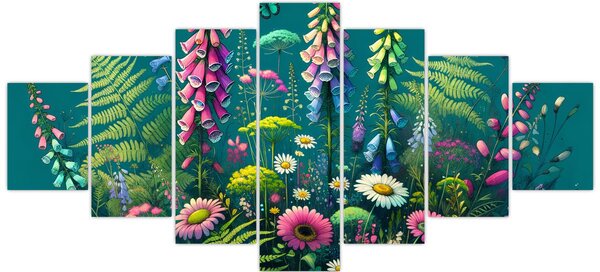 Obraz - Luční kvítí (210x100 cm)