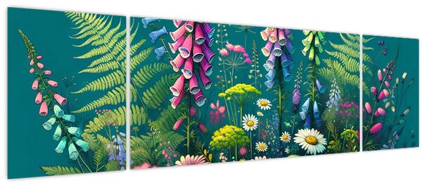 Obraz - Luční kvítí (170x50 cm)