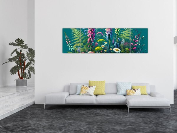 Obraz - Luční kvítí (170x50 cm)
