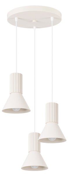 Sollux Lighting Závěsná lampa ESTRIA 3P béžová