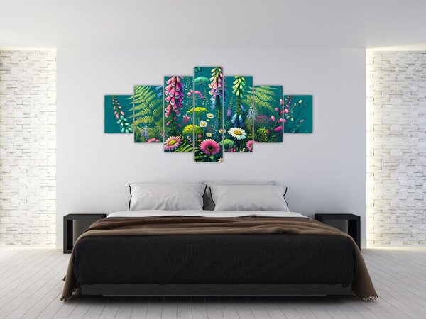 Obraz - Luční kvítí (210x100 cm)