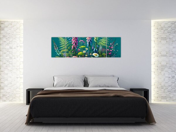 Obraz - Luční kvítí (170x50 cm)