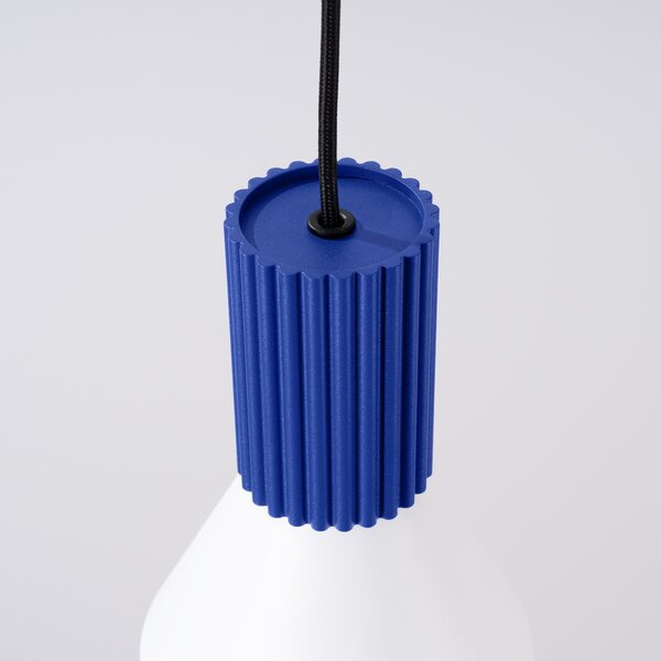 Sollux Lighting Závěsná lampa ESTRIA 1 bílá/ultramarínová