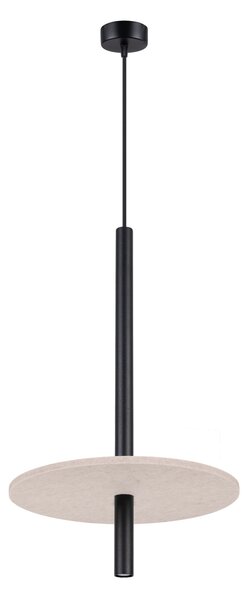 Sollux Lighting Závěsná lampa FELTRO 1 černá/béžová