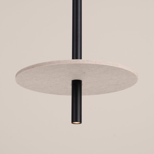 Sollux Lighting Závěsná lampa FELTRO 1 černá/béžová