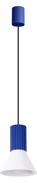 Sollux Lighting Závěsná lampa ESTRIA 1 bílá/ultramarínová