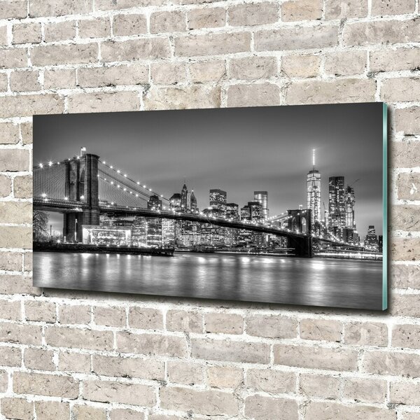 Foto obraz sklo tvrzené Brooklynský most osh-95854275