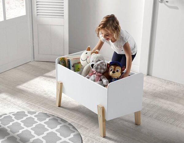 Bílý dětský úložný box 80x39x48 cm Kiddy – Vipack