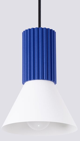 Sollux Lighting Závěsná lampa ESTRIA 1 bílá/ultramarínová