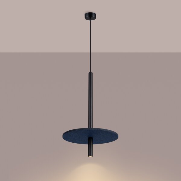 Sollux Lighting Závěsná lampa FELTRO 1 černá/tmavě modrá