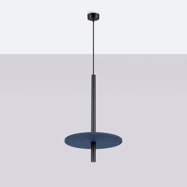 Sollux Lighting Závěsná lampa FELTRO 1 černá/tmavě modrá