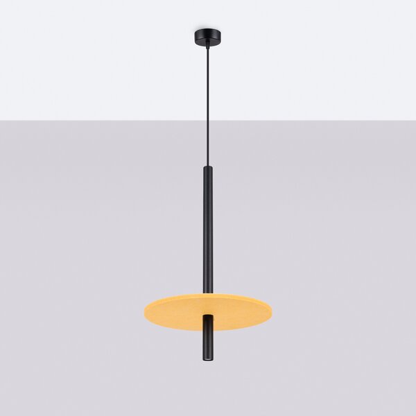 Sollux Lighting Závěsná lampa FELTRO 1 černá/žlutá