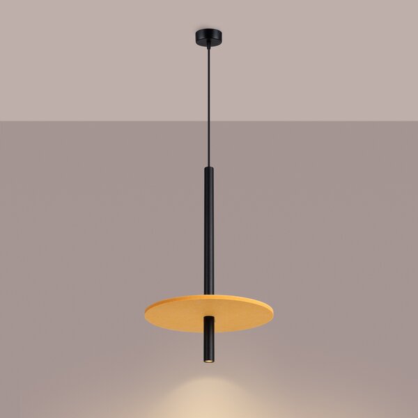 Sollux Lighting Závěsná lampa FELTRO 1 černá/žlutá