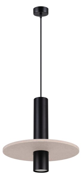 Sollux Lighting Závěsná lampa PELTA 1 černá/béžová