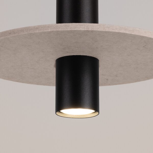 Sollux Lighting Závěsná lampa PELTA 1 černá/béžová