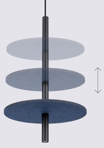 Sollux Lighting Závěsná lampa FELTRO 1 černá/tmavě modrá