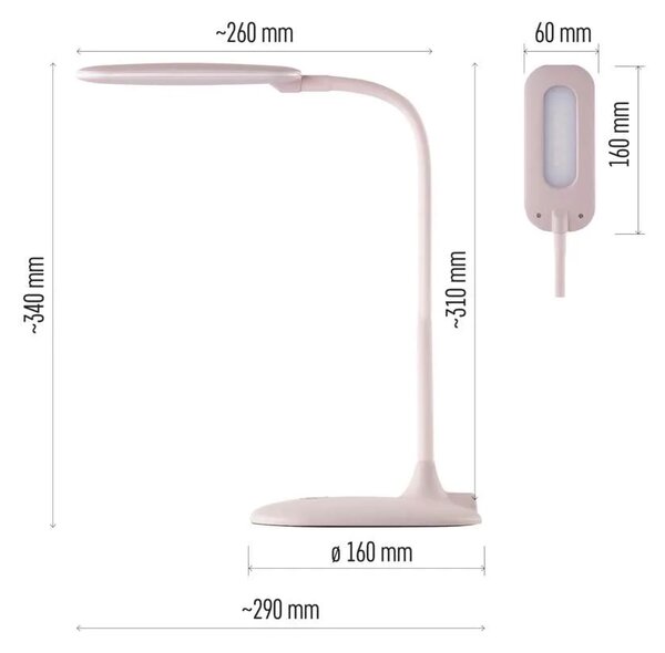 Emos lighting LED stolní lampa STELLA, růžová 1538156000
