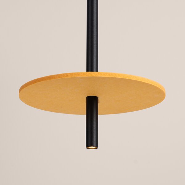 Sollux Lighting Závěsná lampa FELTRO 1 černá/žlutá