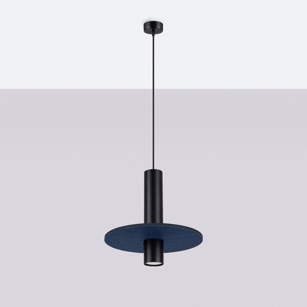 Sollux Lighting Závěsné svítidlo PELTA 1 černé/tmavě modré
