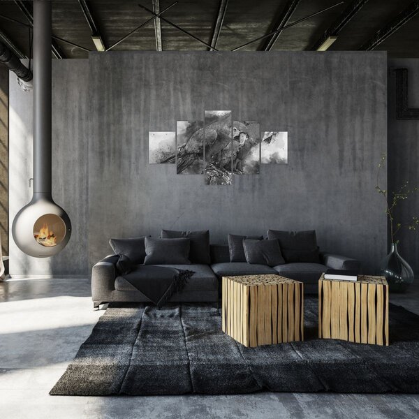 Obraz - Akvareloví papoušci (125x70 cm)