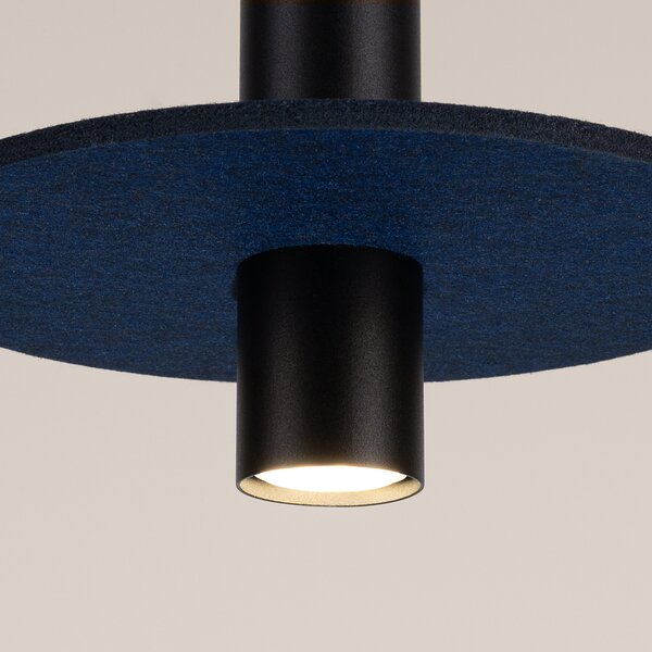 Sollux Lighting Závěsné svítidlo PELTA 1 černé/tmavě modré