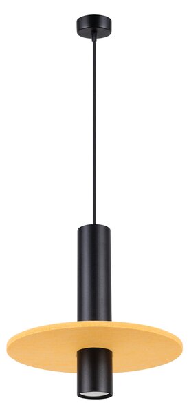Sollux Lighting Závěsná lampa PELTA 1 černá/žlutá