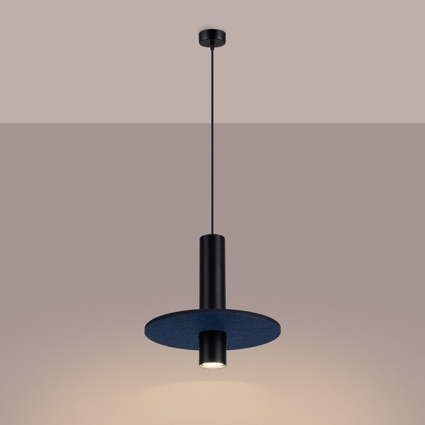 Sollux Lighting Závěsné svítidlo PELTA 1 černé/tmavě modré