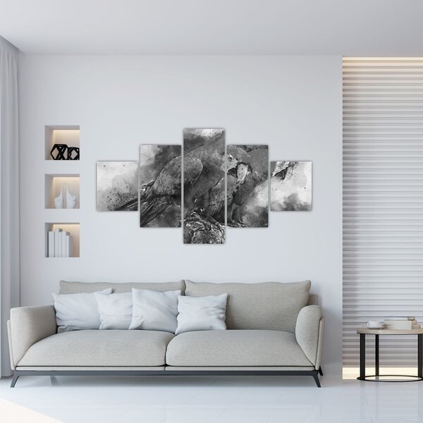 Obraz - Akvareloví papoušci (125x70 cm)