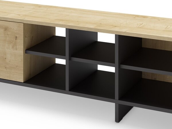 TV stolek v dekoru dubu v přírodní barvě 230x44 cm Cequoia – Marckeric