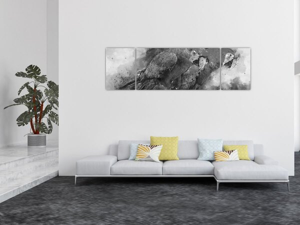Obraz - Akvareloví papoušci (170x50 cm)