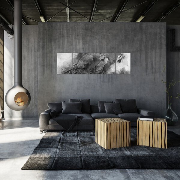 Obraz - Akvareloví papoušci (170x50 cm)