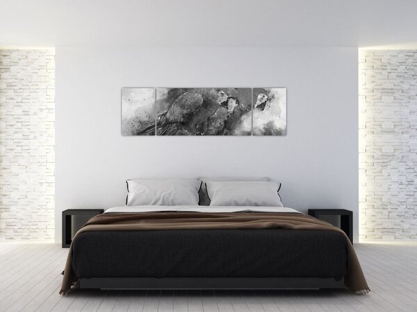 Obraz - Akvareloví papoušci (170x50 cm)