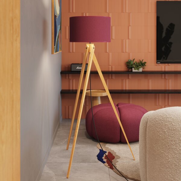 Sollux Lighting Stojací lampa NATT vínová