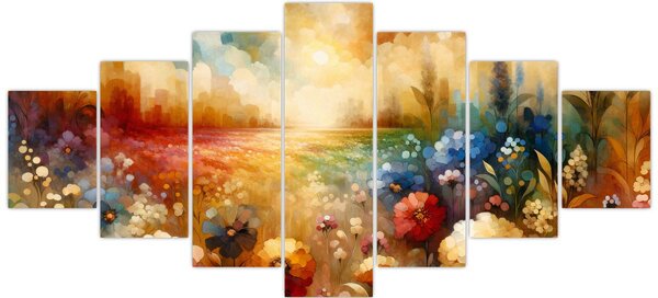 Obraz - Pestrobarevná louka (210x100 cm)