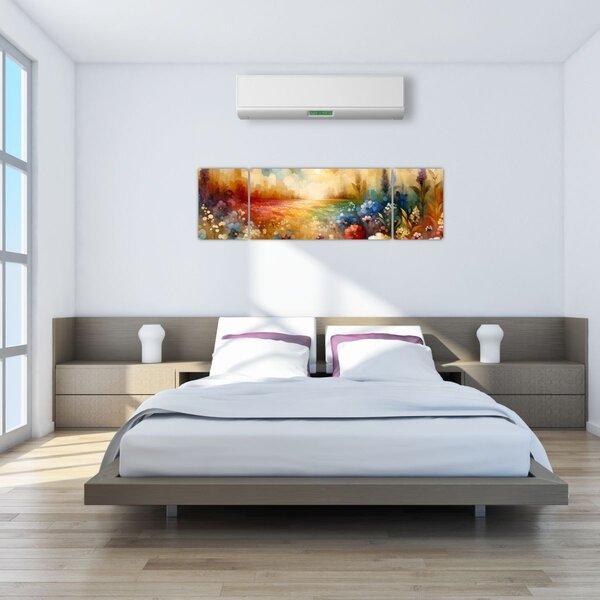 Obraz - Pestrobarevná louka (170x50 cm)