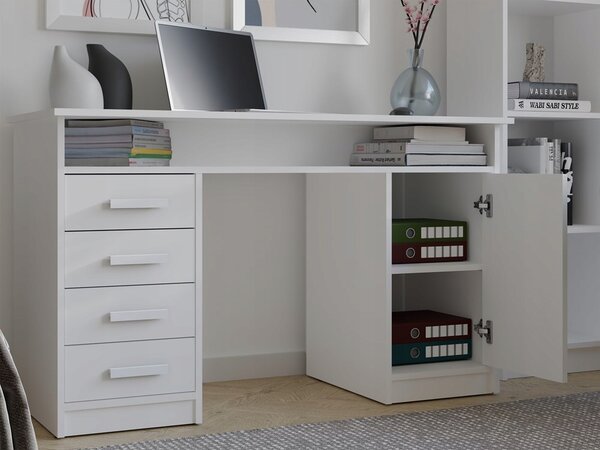 Obdélníkový psací stůl TopEshop 125 x 55 x 75 cm bílý
