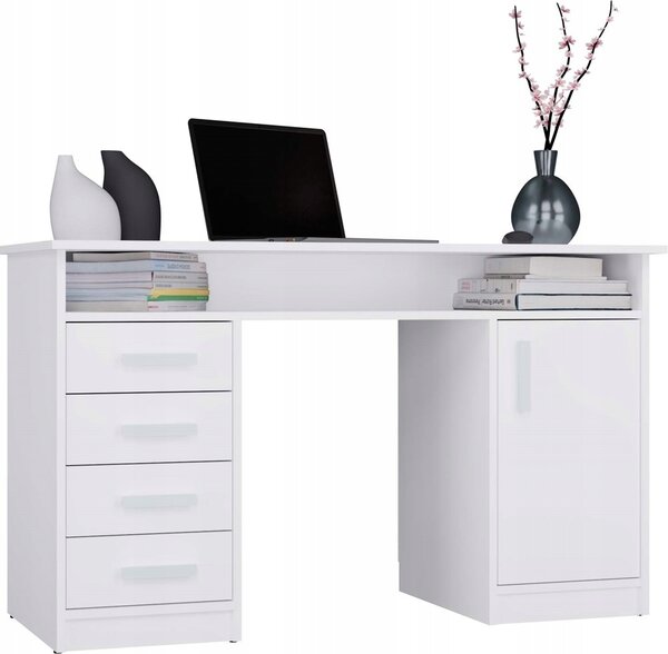 Obdélníkový psací stůl TopEshop 125 x 55 x 75 cm bílý