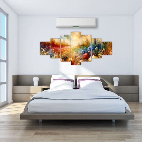Obraz - Pestrobarevná louka (210x100 cm)