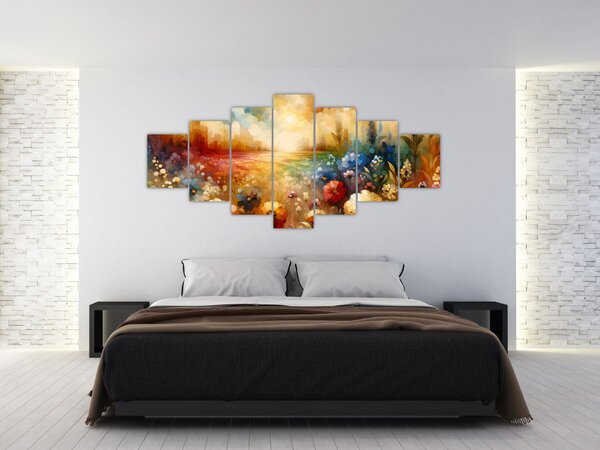 Obraz - Pestrobarevná louka (210x100 cm)